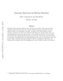 Anomaly Detection by Robust Statistics