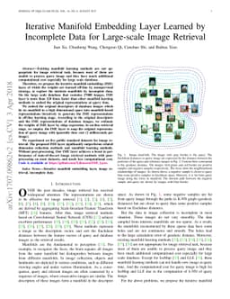 Iterative Manifold Embedding Layer Learned by Incomplete Data for
  Large-scale Image Retrieval