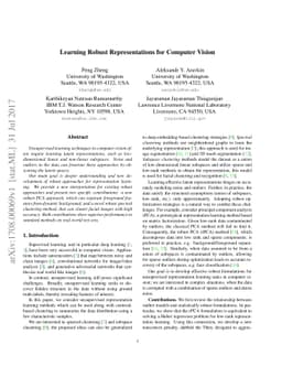 Learning Robust Representations for Computer Vision