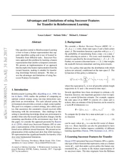 Advantages and Limitations of using Successor Features for Transfer in
  Reinforcement Learning