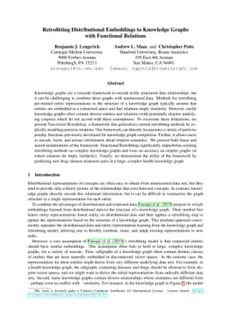 Retrofitting Distributional Embeddings to Knowledge Graphs with
  Functional Relations