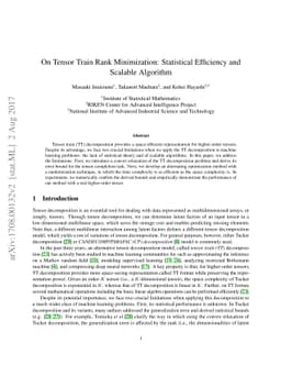 On Tensor Train Rank Minimization: Statistical Efficiency and Scalable
  Algorithm