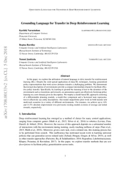 Grounding Language for Transfer in Deep Reinforcement Learning