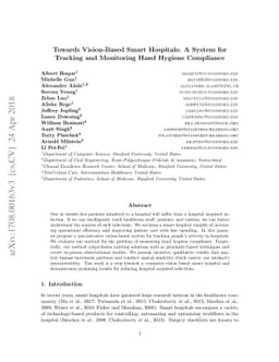 Towards Vision-Based Smart Hospitals: A System for Tracking and
  Monitoring Hand Hygiene Compliance