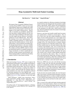 Deep Asymmetric Multi-task Feature Learning