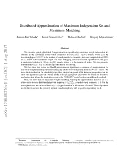 Distributed Approximation of Maximum Independent Set and Maximum
  Matching