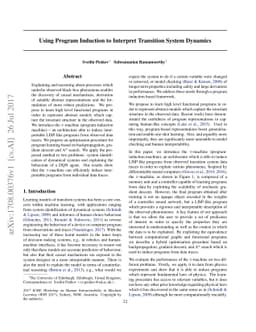 Using Program Induction to Interpret Transition System Dynamics