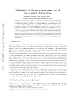 Estimation of the covariance structure of heavy-tailed distributions