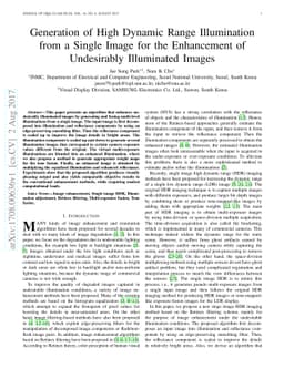 Generation of High Dynamic Range Illumination from a Single Image for
  the Enhancement of Undesirably Illuminated Images