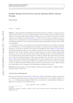 Dirichlet Bayesian Network Scores and the Maximum Relative Entropy
  Principle