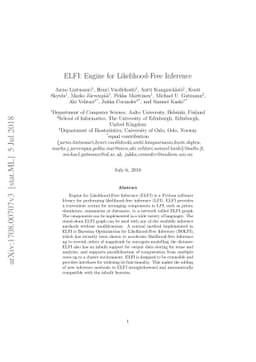 ELFI: Engine for Likelihood-Free Inference