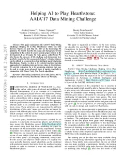 Helping AI to Play Hearthstone: AAIA'17 Data Mining Challenge