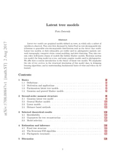 Latent tree models