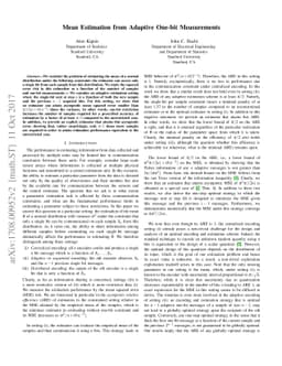 Mean Estimation from Adaptive One-bit Measurements