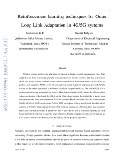 Reinforcement learning techniques for Outer Loop Link Adaptation in
  4G/5G systems