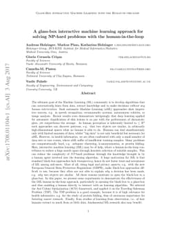 A glass-box interactive machine learning approach for solving NP-hard
  problems with the human-in-the-loop