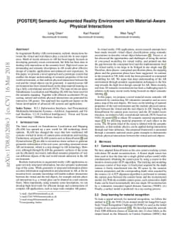 Semantic Augmented Reality Environment with Material-Aware Physical
  Interactions