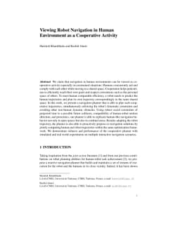 Viewing Robot Navigation in Human Environment as a Cooperative Activity