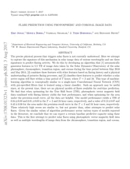 Flare Prediction Using Photospheric and Coronal Image Data