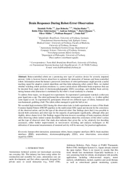 Brain Responses During Robot-Error Observation