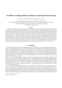 An Effective Training Method For Deep Convolutional Neural Network