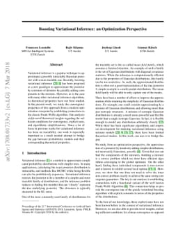 Boosting Variational Inference: an Optimization Perspective