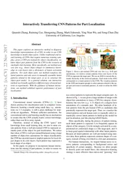 Interactively Transferring CNN Patterns for Part Localization