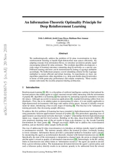 An Information-Theoretic Optimality Principle for Deep Reinforcement
  Learning