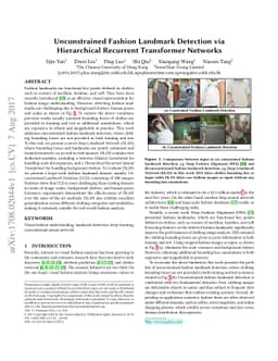 Unconstrained Fashion Landmark Detection via Hierarchical Recurrent
  Transformer Networks