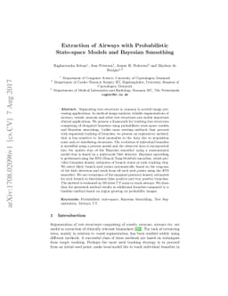 Extraction of Airways with Probabilistic State-space Models and Bayesian
  Smoothing
