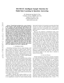 ISS-MULT: Intelligent Sample Selection for Multi-Task Learning in
  Question Answering