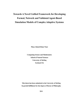 Towards A Novel Unified Framework for Developing Formal, Network and
  Validated Agent-Based Simulation Models of Complex Adaptive Systems