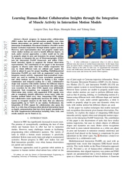 Learning Human-Robot Collaboration Insights through the Integration of
  Muscle Activity in Interaction Motion Models