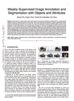 Weakly Supervised Image Annotation and Segmentation with Objects and
  Attributes