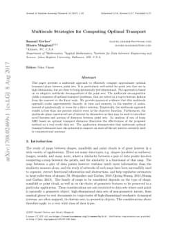 Multiscale Strategies for Computing Optimal Transport