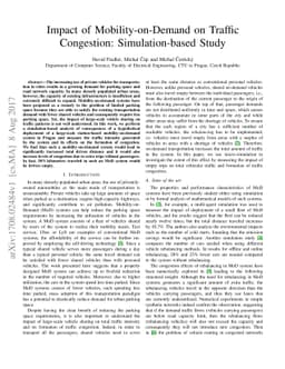Impact of Mobility-on-Demand on Traffic Congestion: Simulation-based
  Study