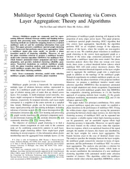 Multilayer Spectral Graph Clustering via Convex Layer Aggregation:
  Theory and Algorithms