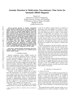 Anomaly Detection in Multivariate Non-stationary Time Series for
  Automatic DBMS Diagnosis
