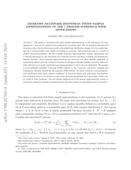 Jackknife multiplier bootstrap: finite sample approximations to the
  $U$-process supremum with applications