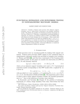 Functional estimation and hypothesis testing in nonparametric boundary
  models