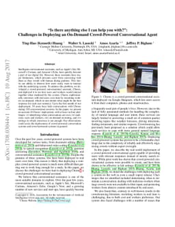 "Is there anything else I can help you with?": Challenges in Deploying
  an On-Demand Crowd-Powered Conversational Agent