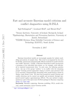 Fast and accurate Bayesian model criticism and conflict diagnostics
  using R-INLA