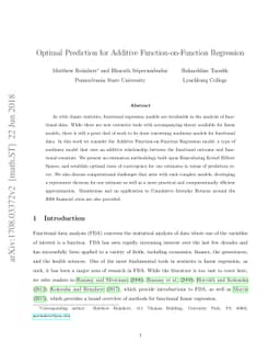 Optimal Prediction for Additive Function-on-Function Regression