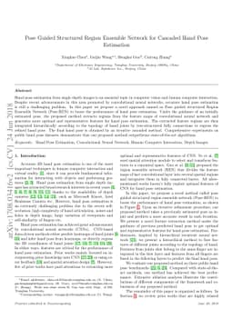 Pose Guided Structured Region Ensemble Network for Cascaded Hand Pose
  Estimation