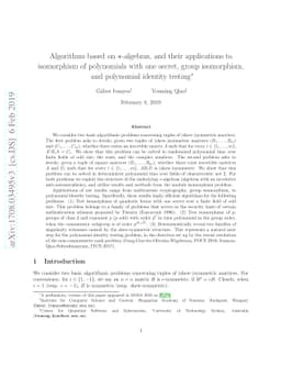 Algorithms based on *-algebras, and their applications to isomorphism of
  polynomials with one secret, group isomorphism, and polynomial identity
  testing