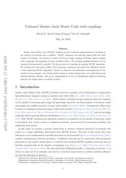 Unbiased Markov chain Monte Carlo with couplings