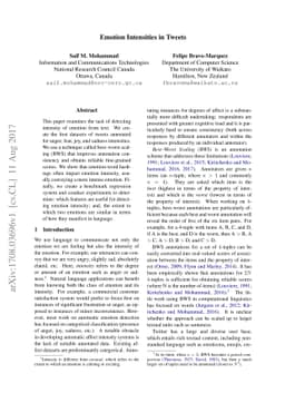 Emotion Intensities in Tweets