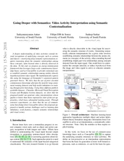 Going Deeper with Semantics: Video Activity Interpretation using
  Semantic Contextualization