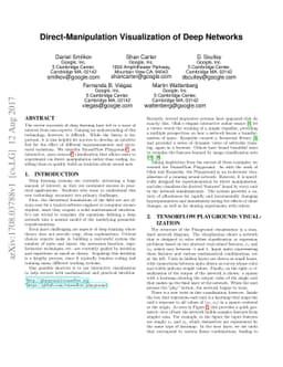 Direct-Manipulation Visualization of Deep Networks