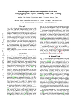 Towards Speech Emotion Recognition "in the wild" using Aggregated
  Corpora and Deep Multi-Task Learning